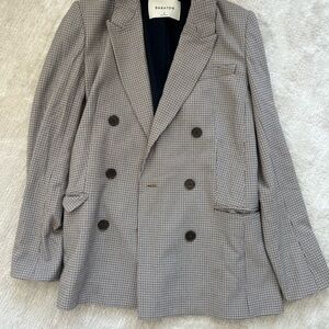 Babaton Gray Checkered Blazer